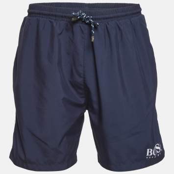 مملوكة مسبقًا شورت صناعي كحلي بوس باي هوجو بوس مقاس كبير - لارج