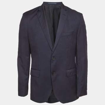 مملوكة مسبقًا Boss by Hugo Boss Blue Gabardine Johnstons1 Blazer L