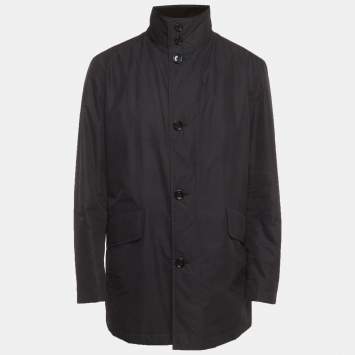 Pre Owned Boss By Hugo Boss Black Synthetic Zip Up Caylen Jacket L 