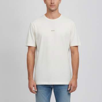 Pre Owned Boss By Hugo Boss Cream Jersey Relaxed Fit TChup T-Shirt XL
