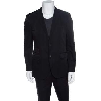 Pre Owned Boss by Hugo Boss Charcoal Grey Two Button The Sweet93 Blazer L