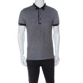 Pre Owned Boss by Hugo Boss Grey Cotton Paule-4 Polo Shirt L