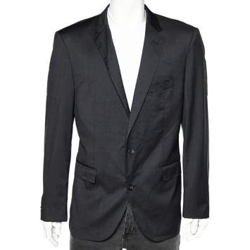 Pre Owned Boss By Hugo Boss Black Wool T-Howard4/Court5 Blazer XXL