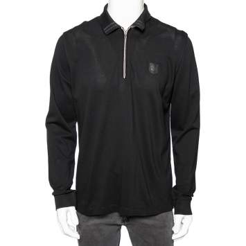 Pre Owned Boss By Hugo Boss Black Pima Cotton Long Sleeve T-Shirt L