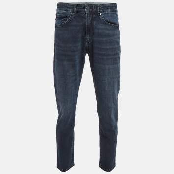 مملوكة مسبقًا بنطلون جينز بوس أورانج باي هوجو بوس دينم أزرق بحري Regular Maine مقاس متوسط - الخصر 36"