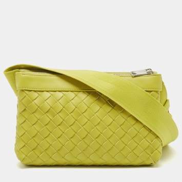 مملوكة مسب قًا Bottega Veneta Kiwi Intrecciato Leather Classic Duo Crossbody Bag