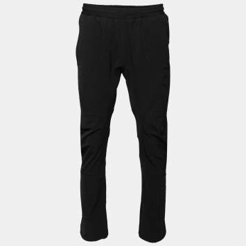 Pre Owned Bottega Veneta Black Stretch Knit Elasticized Waist Straight Leg Pants M