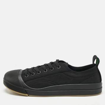 Bottega Veneta Black Canvas Vulcanized Sneakers Size 44
