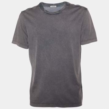 Pre Owned Bottega Veneta Grey Faded Cotton Knit Crewneck T-Shirt XL 