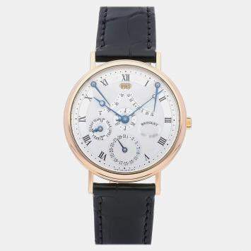 Breguet Silver 18k Rose Gold Classique 3477BR/1E/986 Automatic Men's Wristwatch 36 mm