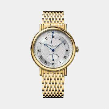 Breguet Silver 18k Yellow Gold Classique 5207Ba/12/Av0 Automatic Men's Wristwatch 39 mm