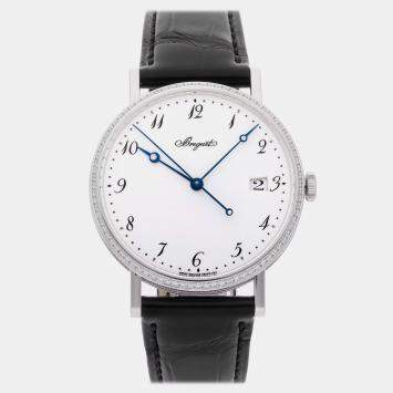 Pre Owned Breguet Classique 5178BB/29/9V6/D000 White 18K White Gold Automatic Men Wristwatch 38mm