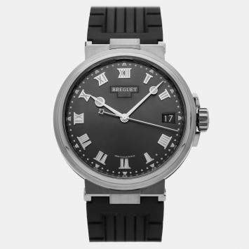 Pre Owned ساعة يد رجالية بريغيه مارين 5517TI/G2/5ZU رمادية تيتانيوم أوتوماتيك 40 ملم