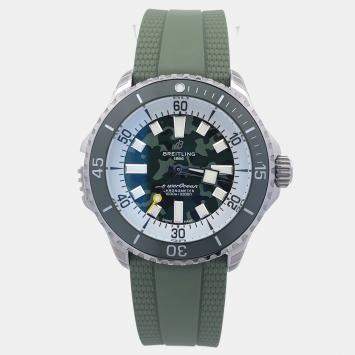 Pre Owned Breitling Superocean E10379D31L1S1 Automatic Green Titanium Ceramic Men’s Wristwatch 46 mm