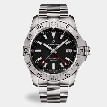 Pre Owned ساعة بريتلينغ أفينجر A32320101B1A1 أوتوماتيكية ستانلس ستيل سوداء رجالية 44 مم