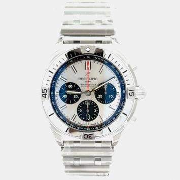 Pre Owned Breitling Chronomat 42 B01 AB0134101G1A1 Automatic Silver Stainless Steel Men's Wristwatch 42 mm