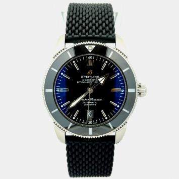 Pre Owned ساعة يد رجالية بريتلينغ سوبر أوشن هيريتج II AB2020121B1S1 أوتوماتيك سوداء من الفولاذ المقاوم للصدأ 46 مم
