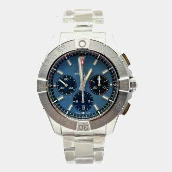 Pre Owned Breitling Avenger B01 Chronograph 44 AB0147101C1A1 Automatic Blue Stainless Steel Men's Wristwatch 44mm