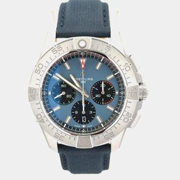 Pre Owned Breitling Avenger B01 Chronograph 44 AB0147101C1X1 Automatic Blue Stainless Steel Men's Wristwatch 44mm