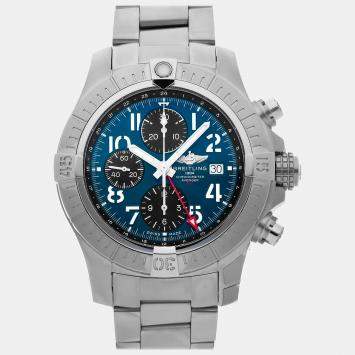 Pre Owned Breitling Blue Stainless Steel Avenger A24315101C1A1 Automatic Men's Wristwatch 45 mm