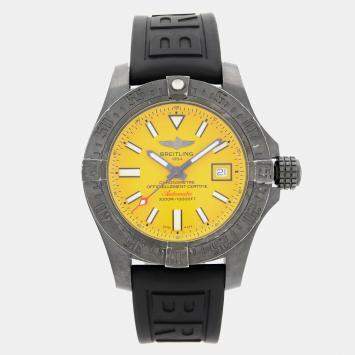 Pre Owned Breitling Yellow Stainless Steel Avenger II Seawolf M17331E2/I530 Automatic  Men's Wristwatch 45mm