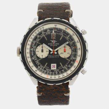 Pre Owned Vintage Breitling Navitimer Chrono-Matic Black And White Dial Men's Watch 1806 47 mm