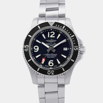 Breitling Black Stainless Steel Superocean A17366021B1A1 Automatic Men's Wristwatch 42 mm