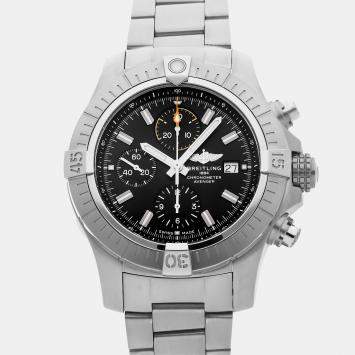Pre Owned Breitling Avenger Chronograph A13317101B1A1 Automatic Stainless Steel Black Dial Men's Wristwatch 45mm