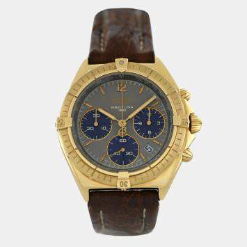Pre Owned Breitling Grey Chrono Sextant K55045 Automatic Men's Wristwatch 36 mm