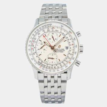 Breitling White Stainless Steel Navitimer A13324121G1A1 Automatic Men's Wristwatch 41mm