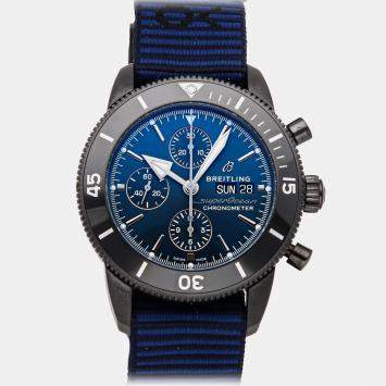 Pre Owned Breitling Superocean Heritage Chronograph Outerknown M133132A1C1W1 Automatic Blue DLC-coated Stainless Steel Men's Wristwatch 44mm