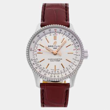 Pre Owned Breitling Navitimer A17395F41G1P2 Automatic Silver Stainless Steel Women’s Wristwatch 35 mm