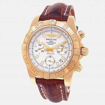 Pre Owned Breitling Chronomat HB0140 Automatic Mother of Pearl 18K Rose Gold Men’s Wristwatch 41 mm