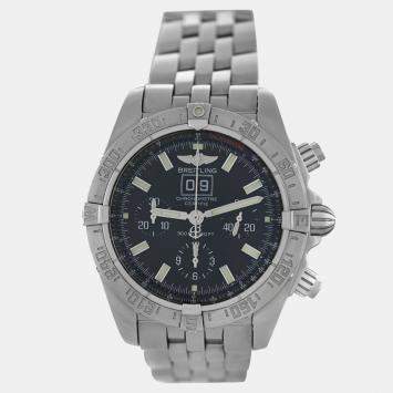 Pre Owned Breitling Blackbird A44359 Automatic Black Stainless Steel Men's Wristwatch 44 mm