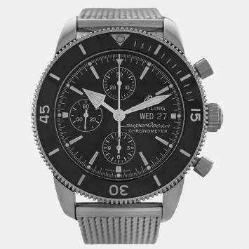 Pre Owned Breitling Superocean Heritage A13313 Automatic Black Stainless Steel Men's Wristwatch 44 mm