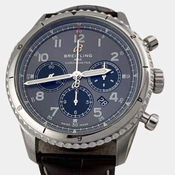 Pre Owned Breitling Aviator 8 B01 Chronograph AB01191 Automatic Anthracite Stainless Steel Men's Wristwatch 43 mm
