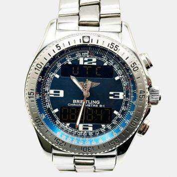 Pre Owned Breitling B-1 A78362 Quartz Blue Stainless Steel Men's Wristwatch 42 mm