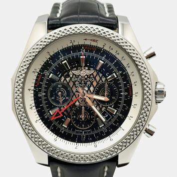 Pre Owned Breitling Bentley GMT B04 AB0431 Automatic Black Stainless Steel Men's Wristwatch 49 mm