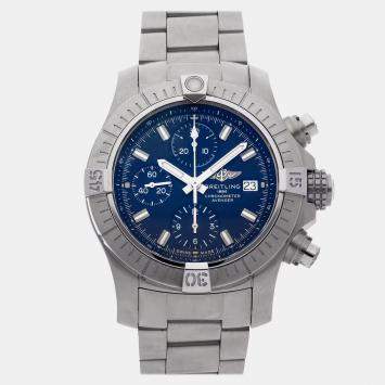 Pre Owned Breitling Avenger A13385101C1A1 Automatic Chronograph Blue Dial Stainless Steel Men's Wristwatch 43mm
