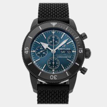 Pre Owned Pre-Owned Breitling Superocean Heritage Chronograph M13313101C1S1 Blue Automatic Blacksteel Men's Wristwatch 44 MM
