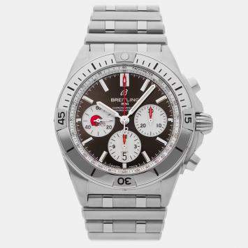 مملوكة مسبقًا Pre-Owned Breitling Chronomat B01 NFL Cleveland Browns Edition AB01342B1B6A1