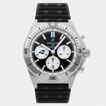 مملوكة مسبقًا Pre-Owned Breitling Chronomat B01 NFL Carolina Panthers AB01342B1B5S1 Automatic 42 mm