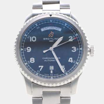 Pre Owned Breitling Aviator 8 A45330 Automatic Stainless Steel Men's Wristwatch 41 mm
