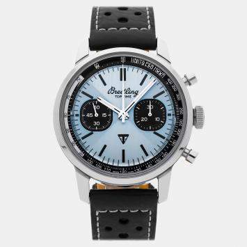 Pre Owned ساعة يد رجالية بريتلينغ توب تايم B01 تريومف AB01764A1C1X1 زرقاء أوتوماتيكية فولاذ مقاوم للصدأ مستعملة 41 مم