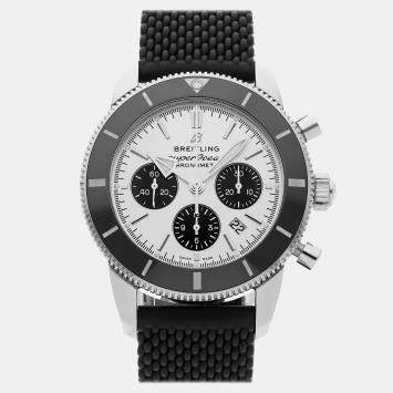 Pre Owned Breitling Superocean Heritage B01 AB0162121G1S1 Silver Stainless Steel Automatic Men's Watches 44mm