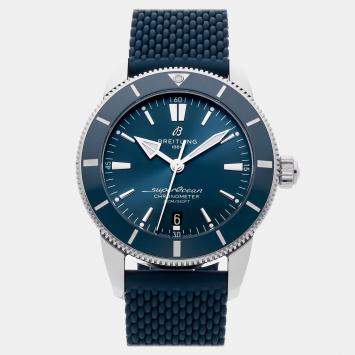 Pre Owned Breitling Superocean Heritage AB2030161C1S1 Blue Stainless Steel Automatic Men's Watches 44mm