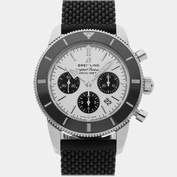 Pre Owned Breitling Superocean Heritage AB0162121G1S1 Silver Stainless Steel Automatic Men's Watches 44mm