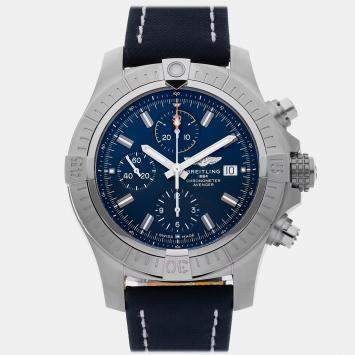 Pre Owned Breitling Avenger A13317101C1X2 Blue Stainless Steel Automatic Men's Watches 45mm