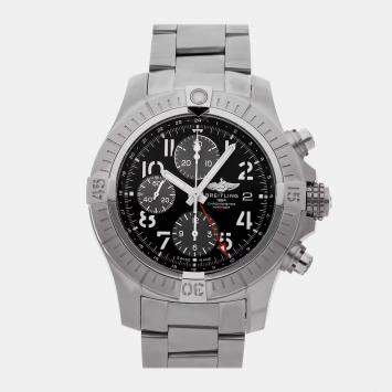 Pre Owned Breitling Avenger A24315101B1A1 Black Stainless Steel Automatic Men's Watches 45mm