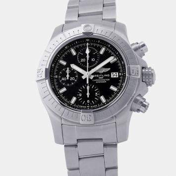 Pre Owned Breitling Avenger A13385101B1A1 Black Stainless Steel Automatic Men's Watches 43mm